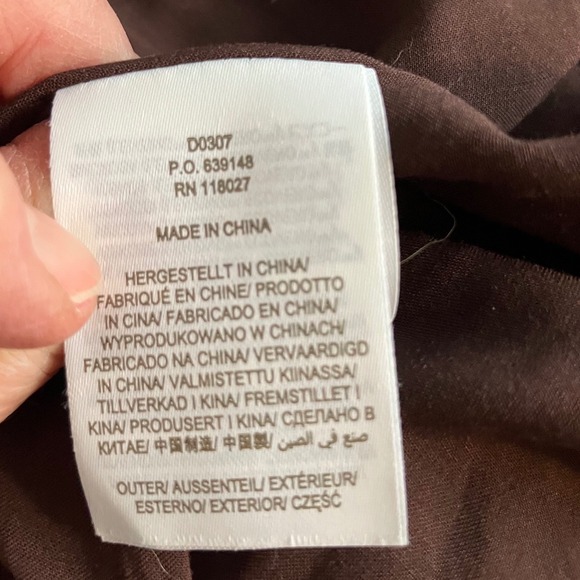 Boden Burgundy Floral Ruffle Long Dress Long Sleeve Smocked Cuff Sz 12 - Picture 10 of 11